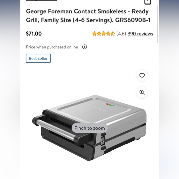 GEORGE FOREMAN GRILL - Retail $71 plus shipping - Picture 5 of 8